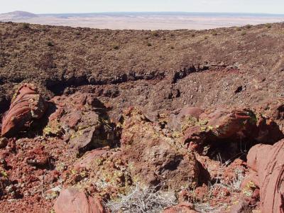 West over inner crater wall