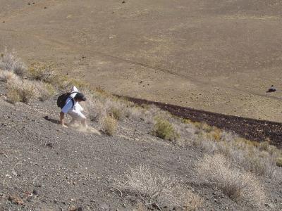 Frank transitioning to a sitting glissade without benefit of a pickaxe