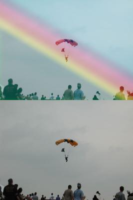 US Army Golden Knight
Out of Rainbow (Gradient added by Adjustment Layer) - Top
Original - Bottom