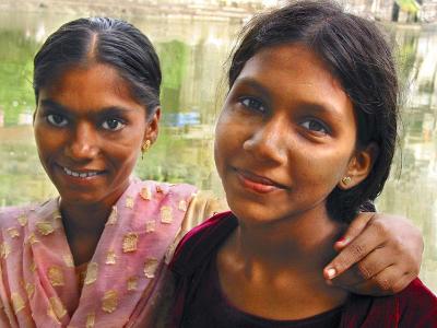 two friends, near Banganga Tank