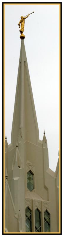 <B>Moroni on the Temple</B><BR><FONT size=2>* by Earl Waud *</FONT>