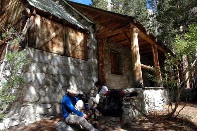 Lon Chaney's cabin ( yep,THE WOLF MAN ) , now used by Forest Rangers