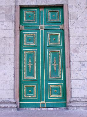 Door to the cathedral in Esztergom, once the capital of Hungary