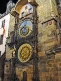 The famous astronomical clock in Pragues public square