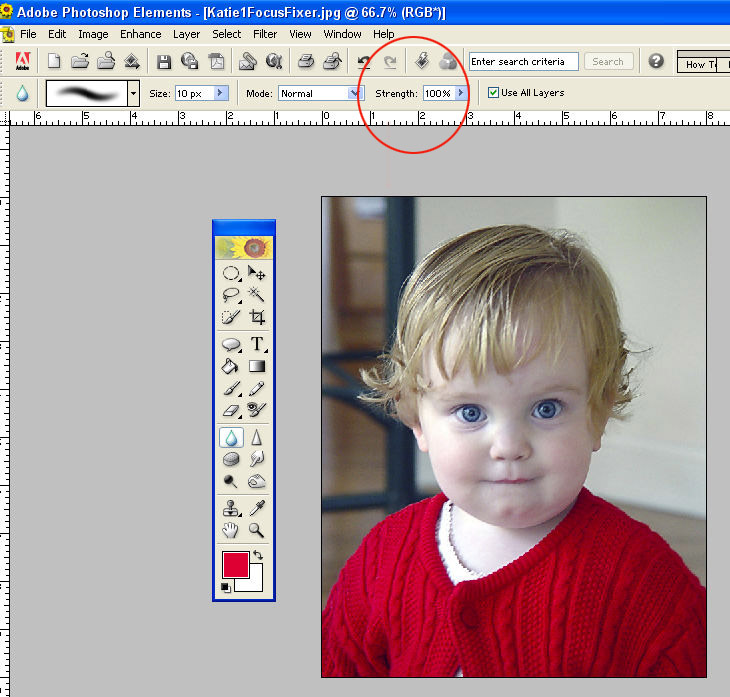 Blur Tool Strength