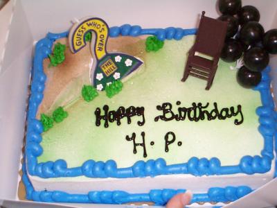 HP's birthday cake.