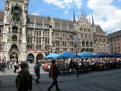 The Marienplatz and the Neues Rathaus