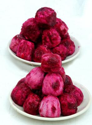 Tunas (prickly pears) grow on cactus and very delicious
