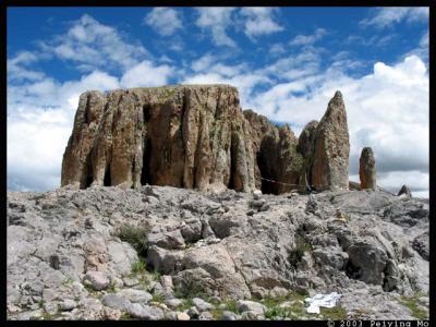 Huge rock by Namtso Lake