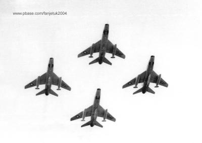 Four F-100 Super Sabres