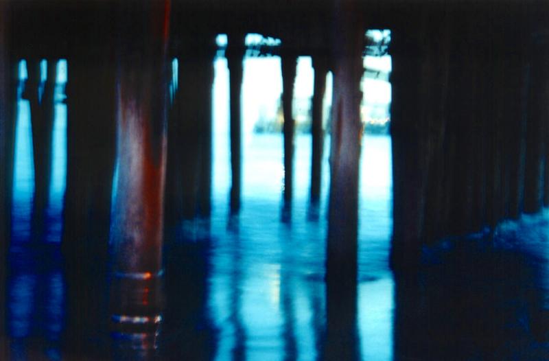 ghostly under pier, santa cruz, 2004