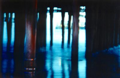ghostly under pier, santa cruz, 2004