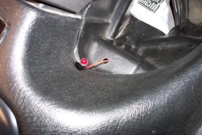 Location of flashing diode next to ignition on right side