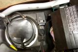 I found a less crowded space on top of the gas tank. If you mount it here DO NOT screw it into the gas tank