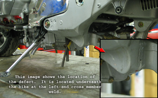 Here is a look at a crack frame discovered during the re-weld process.(Bike A)