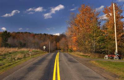 Country roads Gilboa New York
