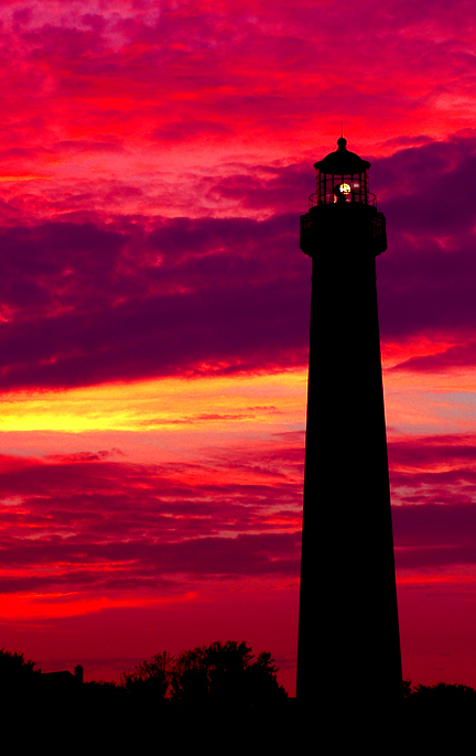 Cape May Light At Sunset