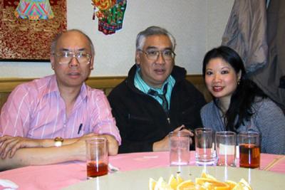 My nephew, son-in-law and daughter