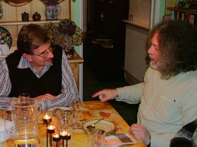 Peter and Greg Pickesgill having a heart to heart!