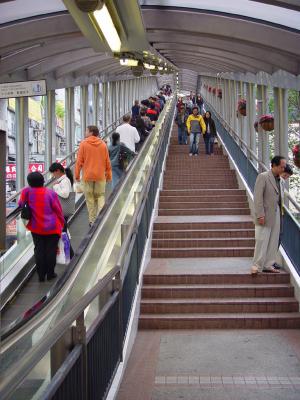 The Central Escalator - The World's Longest at 2,700 Feet Long (People Commute to Work on This!)