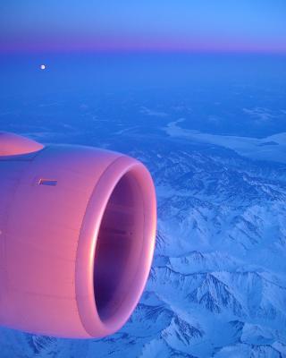 Sun Rising/Moon Setting over Alaska