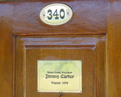 Plaque on Cabin Door