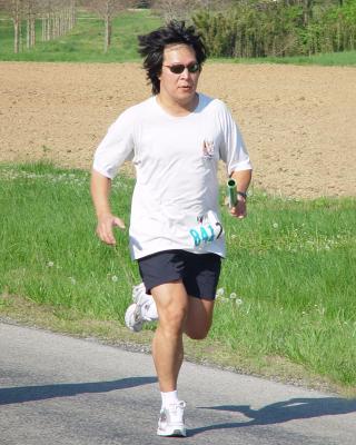 Jon running 2nd leg