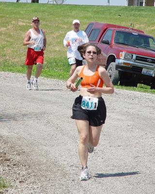 Christine running 9th leg