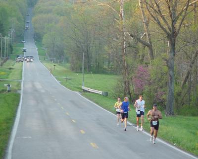 Jeff running w/Garry on 23rd leg