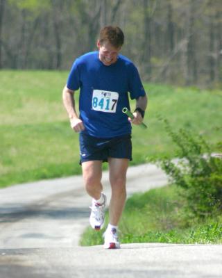 Garry at end of 7th leg