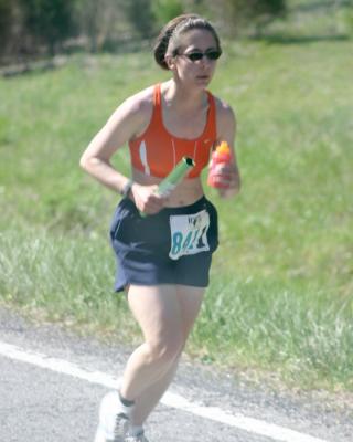 Christine running 17th leg