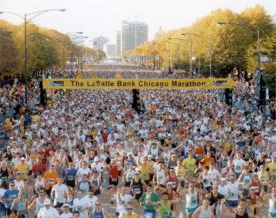Start of 2004 Chicago LaSalle Bank Marathon