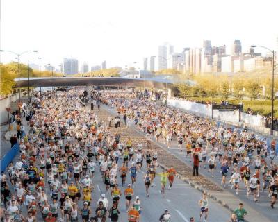 Start of 2004 Chicago LaSalle Bank Marathon