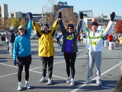 Susie, Ruth, Cathie, and Greg (2002 Atlanta Thanksgiving Day 1/2 Marathon)