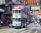 Double-Decker Tram in Hong Kong