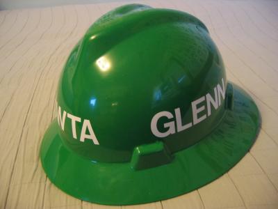 Glenn earns his WTA hard hat for working 5 work parties