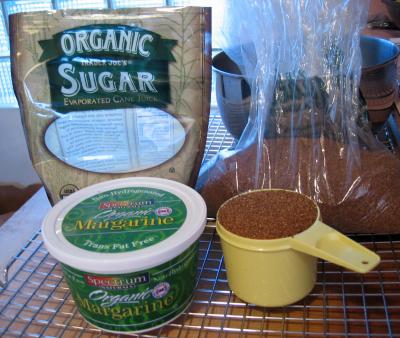 Raw sugar, Sucanat & non-hydrogenated margarine