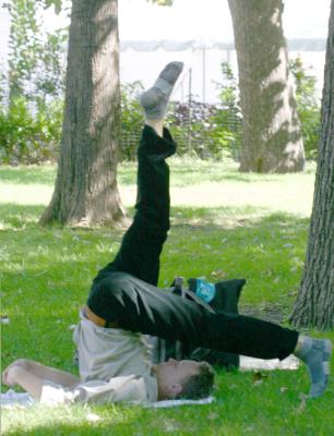 Yoga in the Washington Square Park