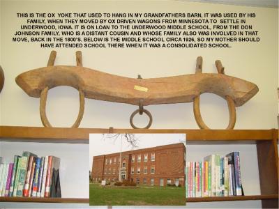 THE CONTROVERSIAL OX YOKE AT THE UNDERWOOD MIDDLE SCHOOL