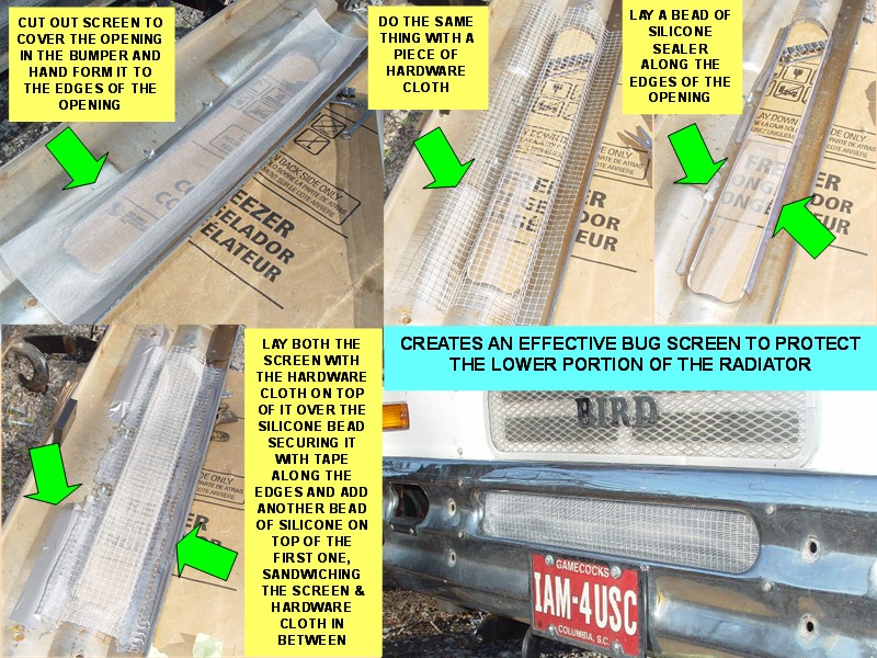 HOMEMADE REINFORCED BUMPER BUG SCREEN