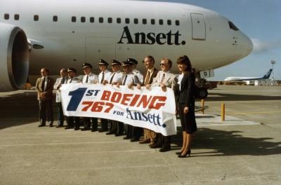 First day of Ansett 767 operations, June  6 1983,VH-RMD.jpg