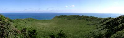 jeju crater landscape