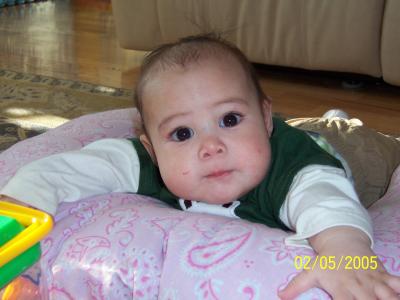 Evan doing some tummie time