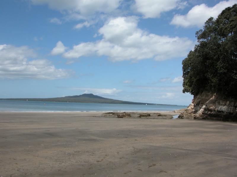 Rangitoto from Hauraki Rd - I lived next to this beach 32 years ago!