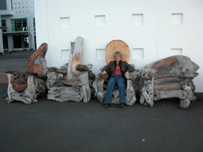 Trying out some cool driftwood chairs