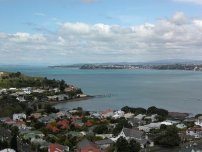 View from top of Mt. Victoria - St. Heliers in distance