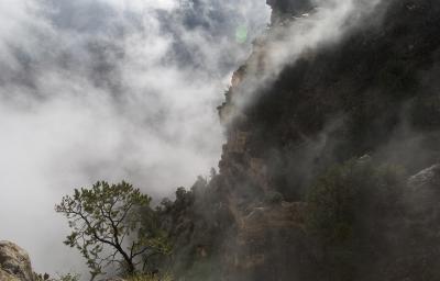 Mather Point in Clouds