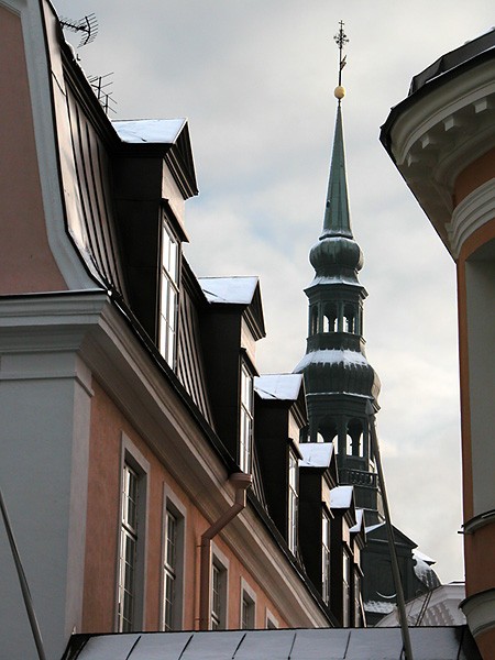 Spire Over Roofs