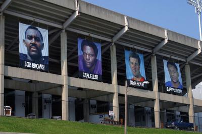 Stadium with 04 Inductee Banners.