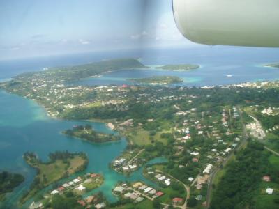 Dpart pour Tanna- vue du lagon 1 et de la baie